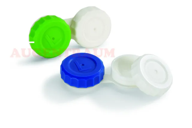 Kontaktlinsen Behälter blau Weiß 6 Stück für alle Kontaktlinsen Neu vom Optiker