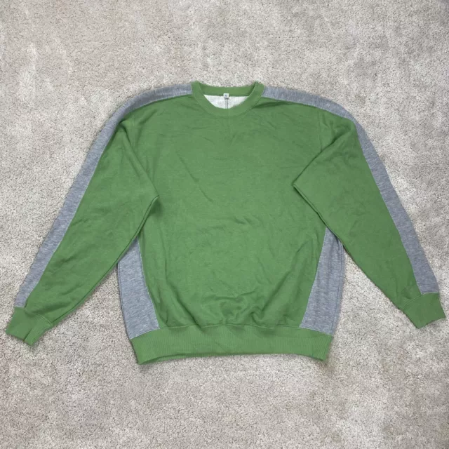 Sweatshirt Herren extra groß Vintage leerer Pullover Y2K Basic schlicht Oberteil Rundhalsausschnitt