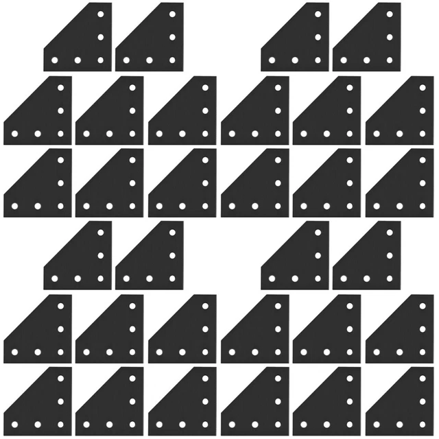 8pcs Extrusion Brackets Metal Corner Plate Aluminum Angle Bracket Corner Bracket
