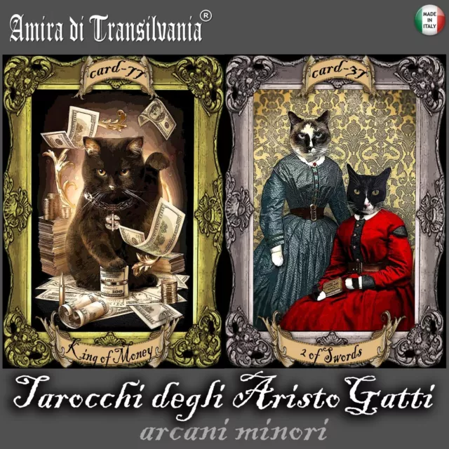 TAROCCHI DEI GATTI del gatto mazzo di carte oracolo vintage arcani minori  rari EUR 165,00 - PicClick IT