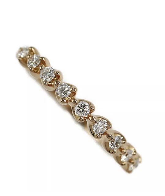 Alliance Éternité Diamants 1.10ct Tour Complet Or Blanc 18K - Taille 51 - Neuf Avec Étiquettes - Marque LYS