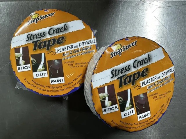 USA Made Stepsaver Products Stress Crack Tape 100’x 1.25” Roll (2 Rolls)