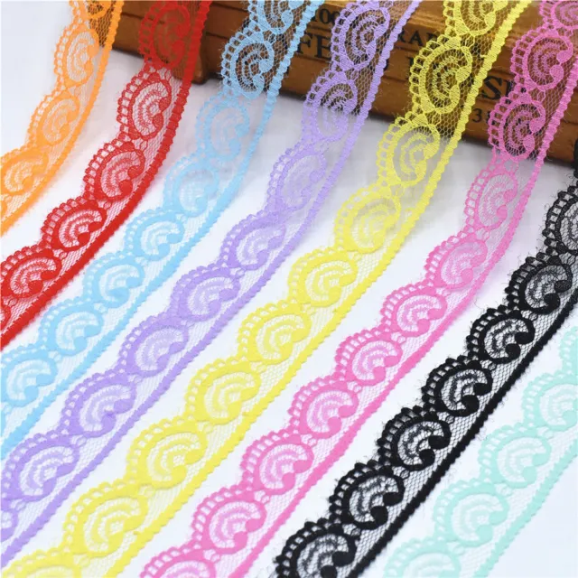 10yards Beautiful 18mm wide embroidery lace mesh belt clothing decorative Crafts