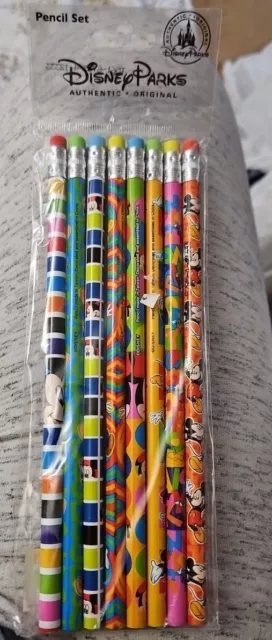 New Authentic Disney Parks Pencil Set of 8 Pencils