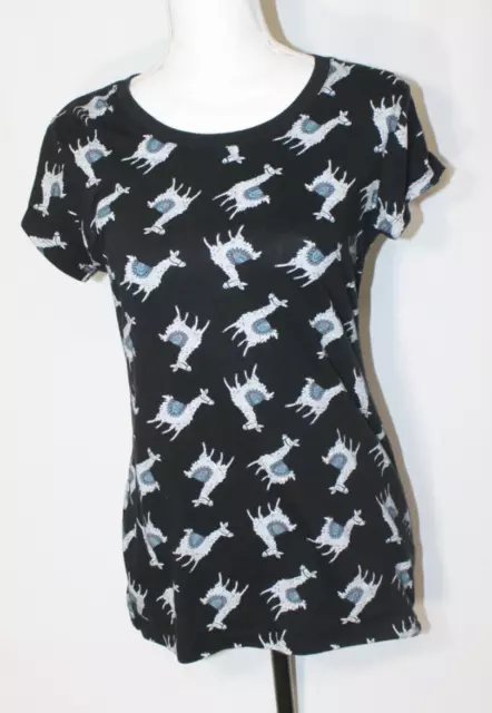 Camiseta WOUNDUP Negra con Llama Blanca Talla Grande (11-13) Mangas Cortas DOP