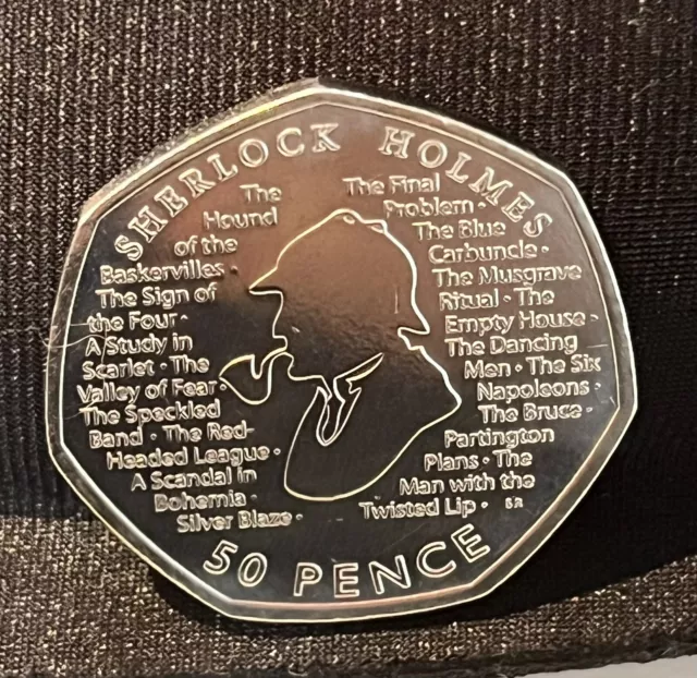 UK 2019 SHERLOCK HOLMES 50p Fifty Pence Rare Coin Hunt UNCIRCULATED