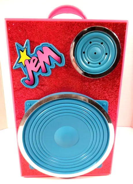 1986 Jem & The Holograms Back Stager Glitter Speaker Case & Access ~WORKING~