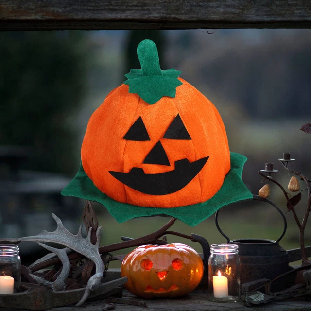 Sombrero de calabaza Dibujos animados Sombrero de calabaza Niños Disfraz Fiesta Sombrero Niña Sombrero de puntas anchas