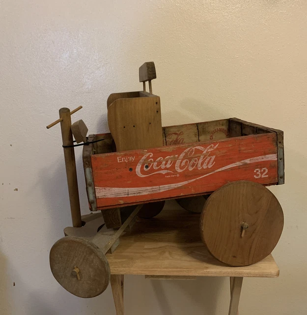VINTAGE COCACOLA WOODEN Crate Box Wagon Coke Chattanooga 1974 49.