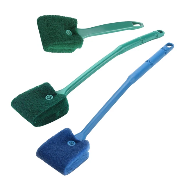 3Pcs Double-side Handle Aquarium Cleaner Fish Tank Glass Algae Doub