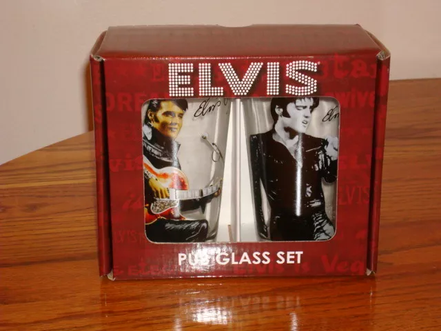 Elvis Presley Pub Glass Set New In Box