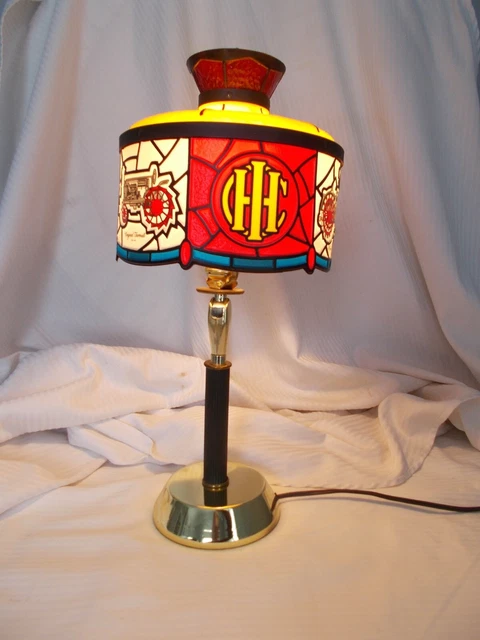Vintage Tractor Table  Lamp Shade Farmall McCormick Titan - Nice