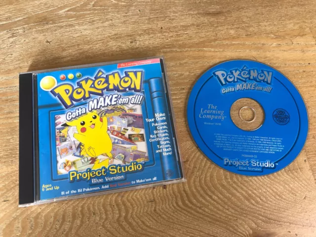 Pokemon Project Studio Red Version CD-ROM - Gotta Make 'Em All! (2001) NEW