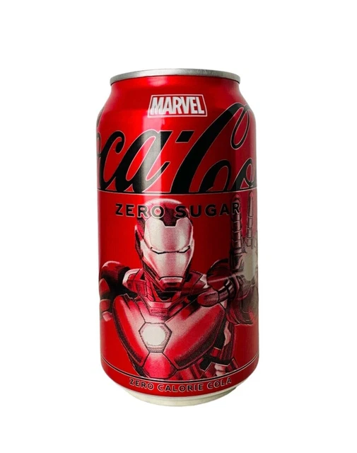 COKE ZERO COCA COLA CAN 2024 Marvel EDITION IRON MAN OPENED CAN 2.50
