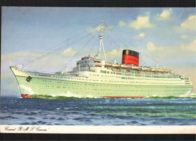 Postcard Cunard RMS Caronia Ship Ocean Liner Boat Passenger R.M.S Cruise Life