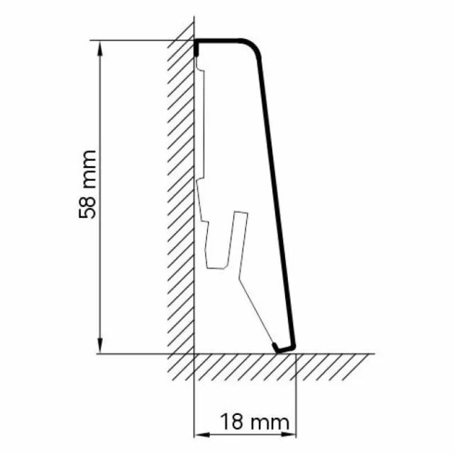 AKTION 20 Stück Sockelleiste weiß 58mm Cube K58C Fußleiste FREI HAUS AKTION 3