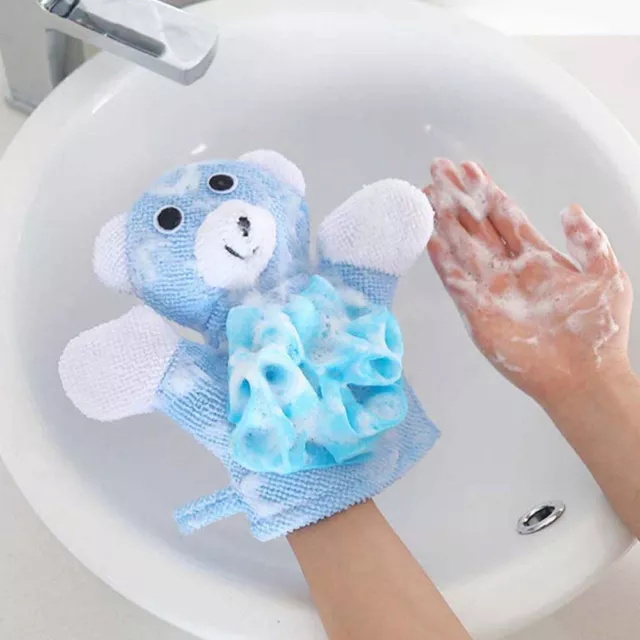 4 Pcs Kids Shower Gloves Bath Sponge Children's Towel Lovely