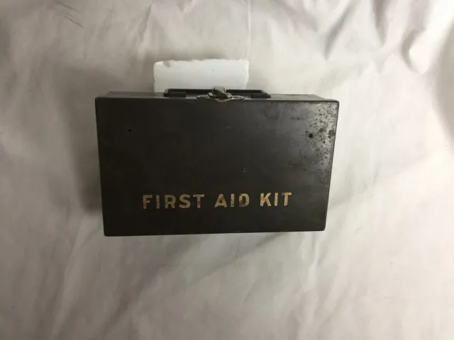 Vintage Mine Safety Appliances Metal First Aid Kit w/contents