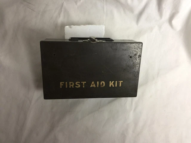 Vintage Mine Safety Appliances Metal First Aid Kit w/contents