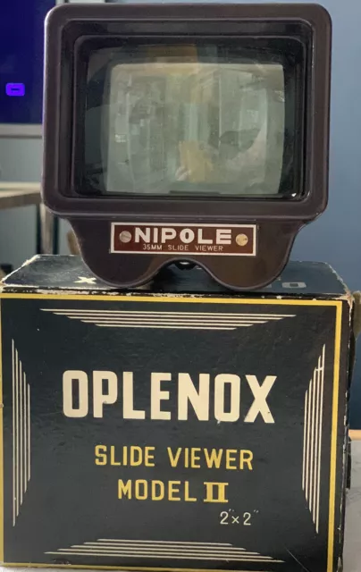 Vintage Rare 1950 Oplenox Slide Viewer Model 2. Nipole 35mm. Japan Untested VGC.