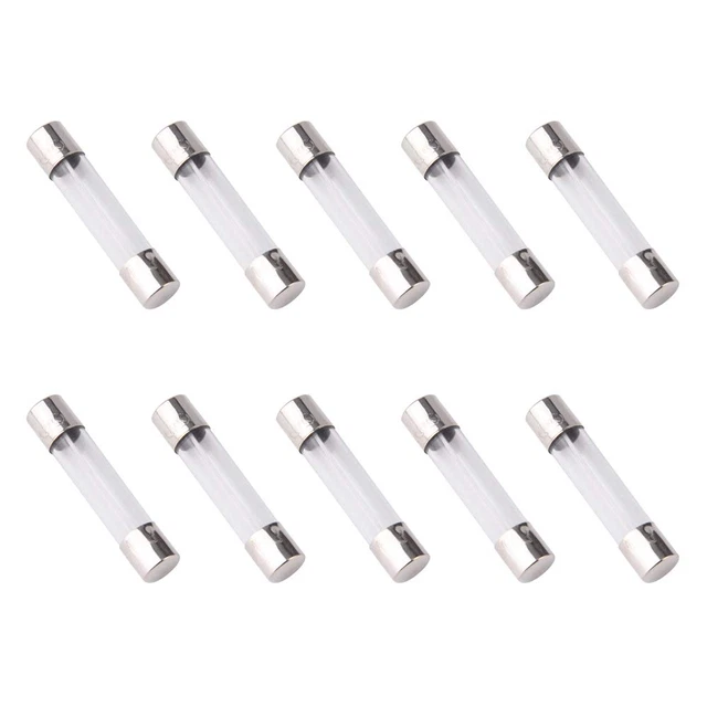 Lot de 10 fusibles rapides en verre 250 V 30 x 6 mm (10 A) 10A