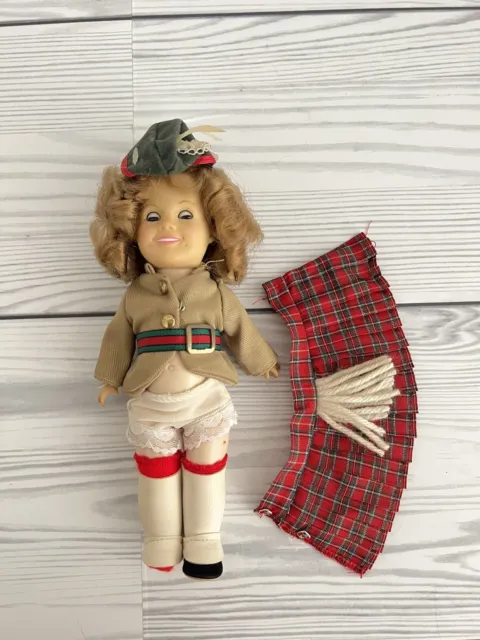 Vintage Shirley Temple 1982 IDEAL 8" Scottish Kilt Wee Willie Winkie Doll Toy 5
