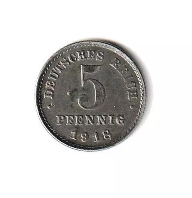 Deutsches Reich  5 Pfennig 1918 Mzz.E