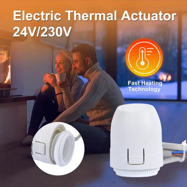 24V 230V NC Electric Thermal Actuator Valve For Radiant Room Underfloor Heating