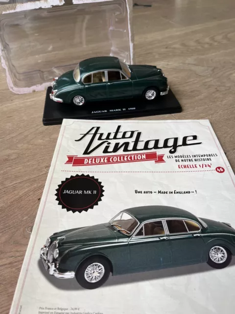 voiture Jaguar MK II collection auto vintage 46 et brochure