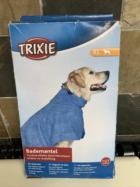 Trixie Dog Puppy Bathrobe Microfibre Drying Towel After Walking Bath XL 23485