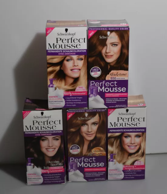 Haarfarbe Schwarzkopf Perfect Mousse 2er Pack 757 und 365 , je 1 x 910, 950