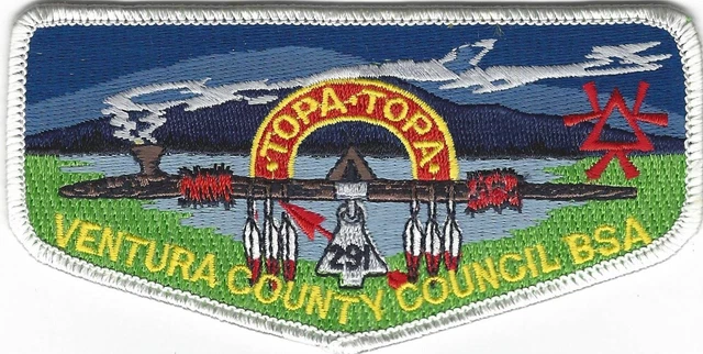 OA 291 Topa Topa  BSA Flap WHT Bdr. Ventura County Council [MX-7273]