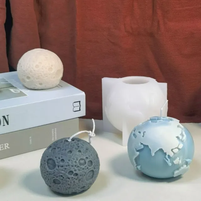 Resin Epoxy Moon Candle Making Soap Mold Candle Mold Ornaments Silicone Mould