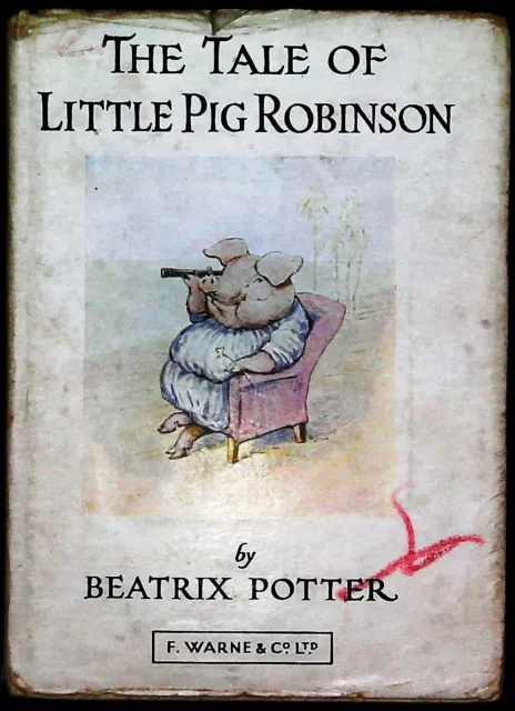 Beatrix Potter The Tale of Little Pig Robinson Vintage HB Frederick Warne 1954
