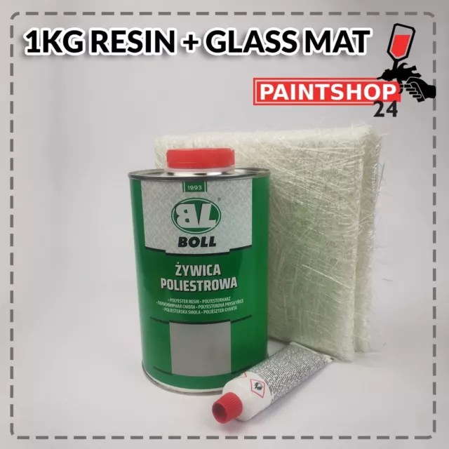Kit riparazione indurente resina poliestere BOLL tutto in uno 1 l/kg fibra di vetro