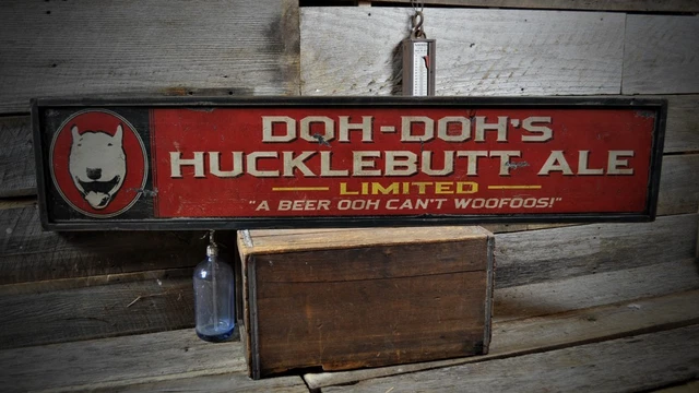 Custom Bar or Man Cave Sign - Rustic Hand Made Vintage Wooden Sign