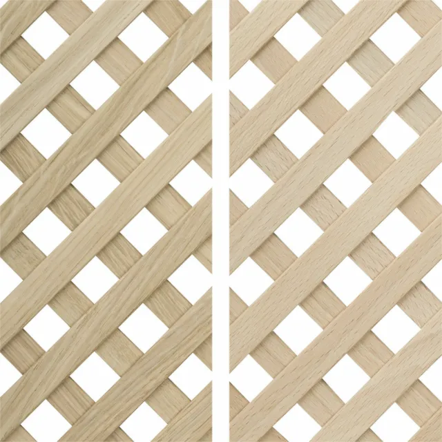 SO-TECH® Ziergitter Türfüllung 1150 x 550 mm diagonal Massivholz Buche Eiche 2