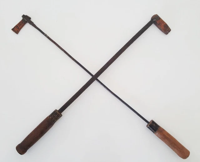 Paire de fer a souder ancien avec panne en cuivre - Outils vintage collection