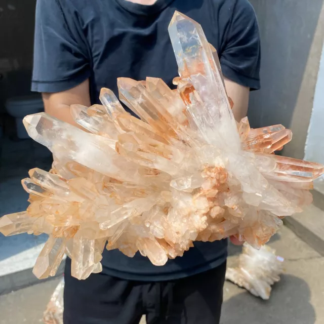 8.1lb Large Natural Clear White Quartz Crystal Cluster Rough Healing Specimen