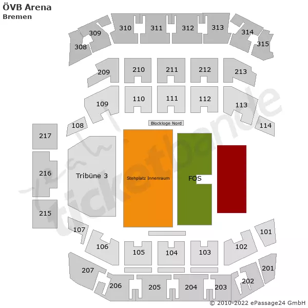Sido BREMEN - 1/6 FRONT OF STAGE STEHPLATZ TICKETS KARTEN SOFORT VERSAND