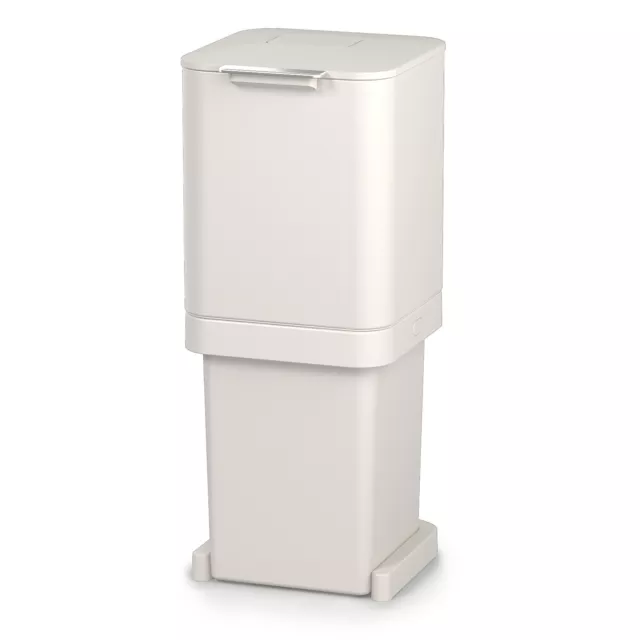 JOSEPH JOSEPH Abfallsammler TOTEM POP 40 Liter Abfalltrenner steingrau