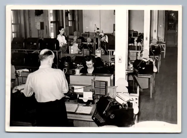 C.1950 Seattle, Wa Western Union Typewriters Telegrams Employee Action 4 Photo D