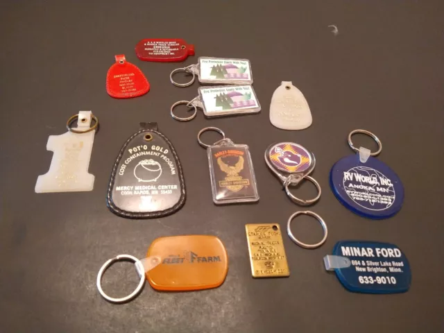 Lot of Vintage Miscellaneous Key Chains Advertising Etc.