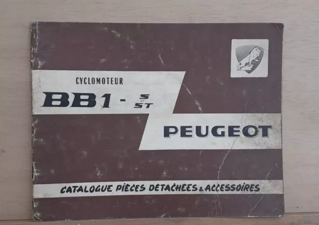 Ancien catalogue de pièces détachées mobylette cyclomoteur PEUGEOT BB1-S et ST