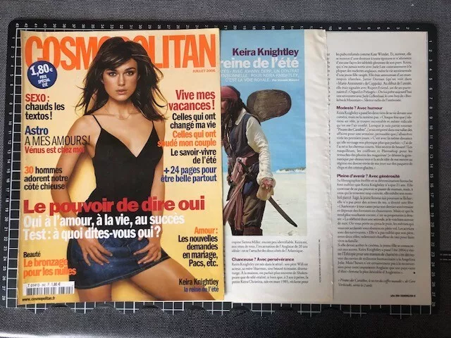 Coupure de presse Clipping 2006 Keira Knightley  (3 pages + couverture)