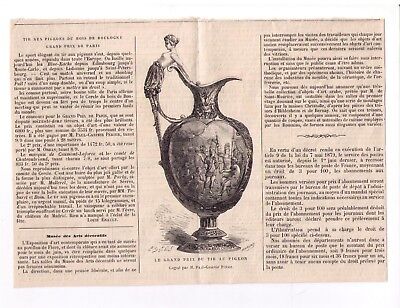 French newspaper cutting 1879 - GRAND PRIX DU TIR AU PIGEON article