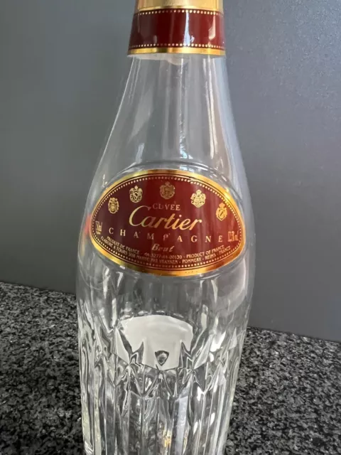 Cartier Champagne Brut 750 ml-Flasche, leer, Kristall