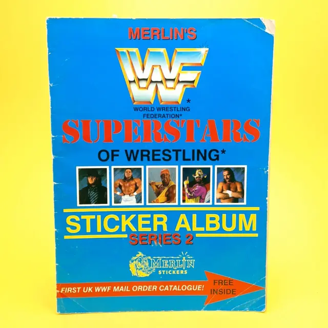 WWF MAGAZINE ☆ STICKER ALBUM MERLIN SUPERSTARS SERIES 2 1991 Vintage Wrestling ☆