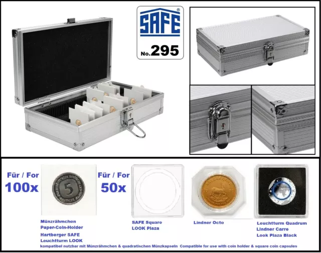 Maletín monedas square Cápsulas de Monedas Para Aprox. 50 50x50mm Safe 295