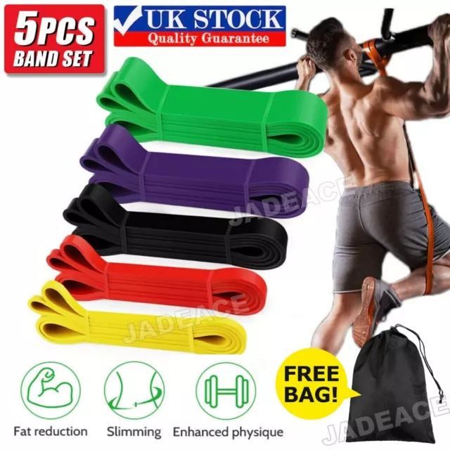 Resistance Bands Pull Up Heavy Duty Set Assisted Exercise Tube Home Gym Fitness